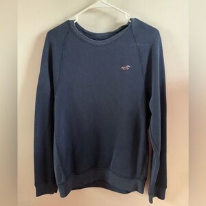 Hollister Navy Crewneck Sweatshirt with Logo Tag